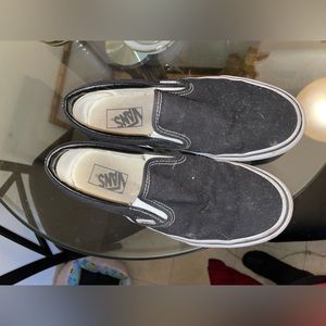 Black old school slip on vans